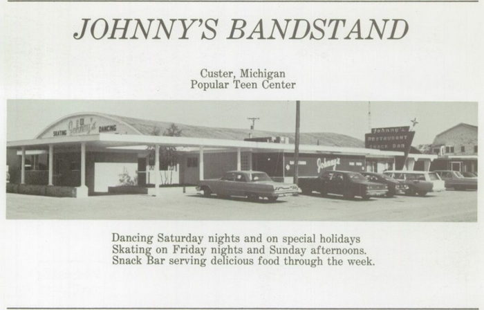 Johhnys Skate Center (Johnnys Bandstand, Johnnys Entertainment) - Yearbook Ad 1972 (newer photo)